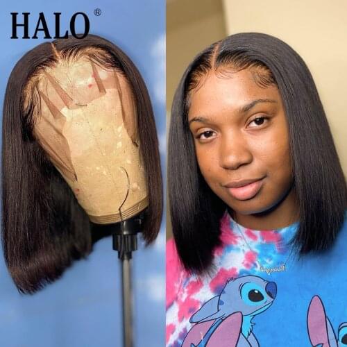 Stright Short Bob 13x4 Lace Front Human Hair Wigs With Baby Hair 4x4 Lace Closure Wig Brazilian Straight Lace Front Bob Wigs