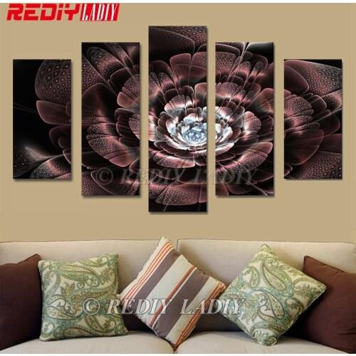 REDIY LADIY Diamond Painting Triptych 5D Diamond Embroidery Crystal Mosaic Modular Pictures Mandala Flowers Home Decor Wall Arts
