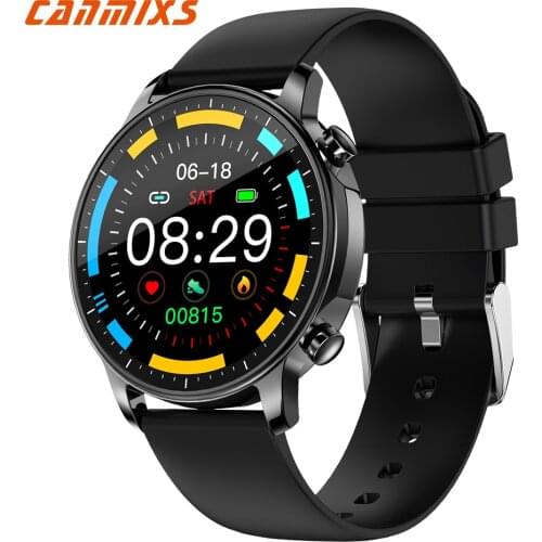 CanMixs V23 Smart Watch Men Full Touch Screen Blood Pressure IP67 Waterproof Fitness Tracker Smartwatch Women for iOS Android