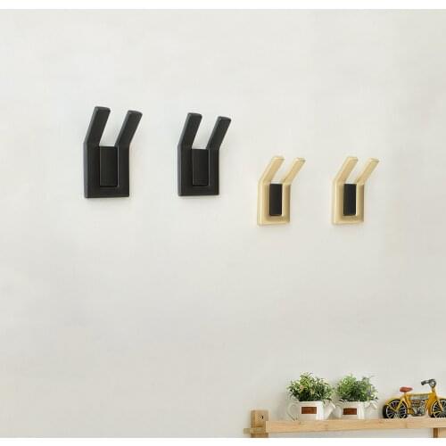 Modern Zinc Alloy Black /Rose Gold Hook Decorative Wall Coat Hangers Bag Hooks Hat Curtain Tie Hooks Suitable for hanging keys