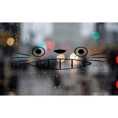 Totoro My Neighbour Totoro Cute Anime window Vinyl Decal Sticker Happy Face 15cm