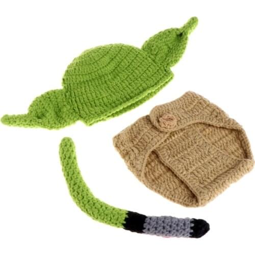 Newborn Boy Girl Baby Crochet Knit Costume Photography Photo Prop Hat Outfit Set 69HE