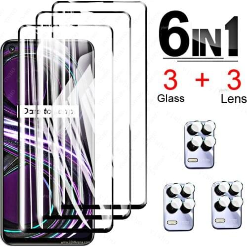 Full Cover Tempered Glass for Realme 8S 8i 8 5g 7 Pro 7i Global Screen Protector Protective Phone Camera Film on Realme 6 8S