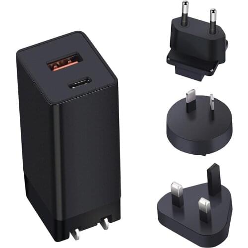 QC 4.0 PD 3.0 Type-c USB Dual Ports 65W Fast Charging Phone Charger Adapter Phone Fast Charger