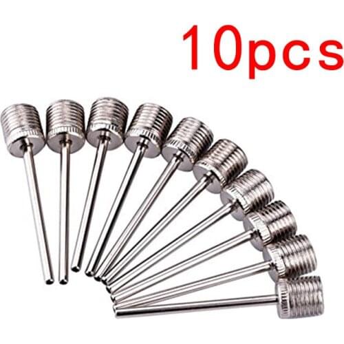 10 pcs Sport Ball Inflator Needles For Deflated Football Basketball Volleyball Inflatable Air Adapter Stainless Steel Pin