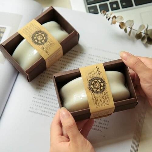 Essential Oil Soap 130g Bamboo Charcoal Goat Milk Handmade Soap Cleansing Soap Plant Ingredient Bath Soap