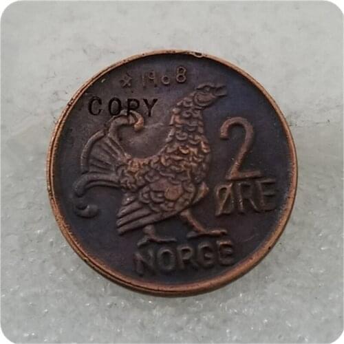 1968 NORWAY 2 ORE brass Copy coin