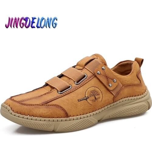 2021 New Mens Casual Shoes Leather Mens Sneakers Classic Mens Moccasins Loafers Outdoor Platform Shoes Hot Sale Mens Shoes
