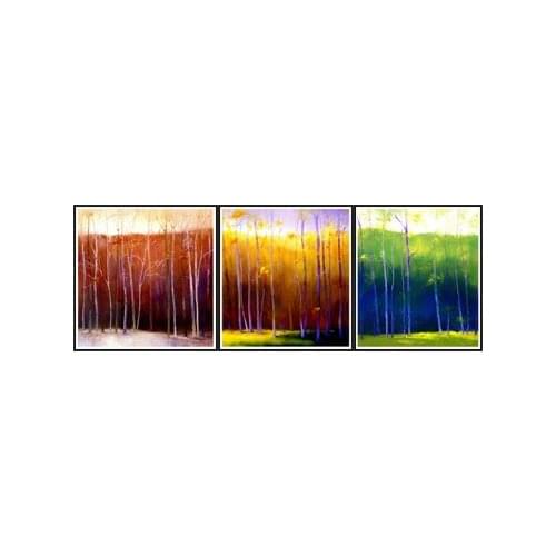 3 Pieces Abstract The forest Landscape Modern anvas Art Pictures cuadros decoracion Wall Pictures for Living Rooms Unframed