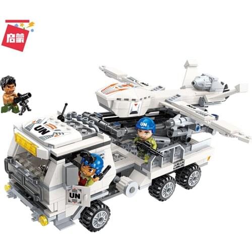 474PCS Enlightenment 3215 Thunder Mission High-tech Reconnaissance Car Military Model Boy Assembled Building Block Toy Gift