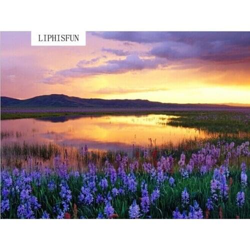 5D Full Drill DIY Diamond Painting Nature Scenery Square Rhinestone Diamond Embroidery Cross Stitch Diamond Home Decor