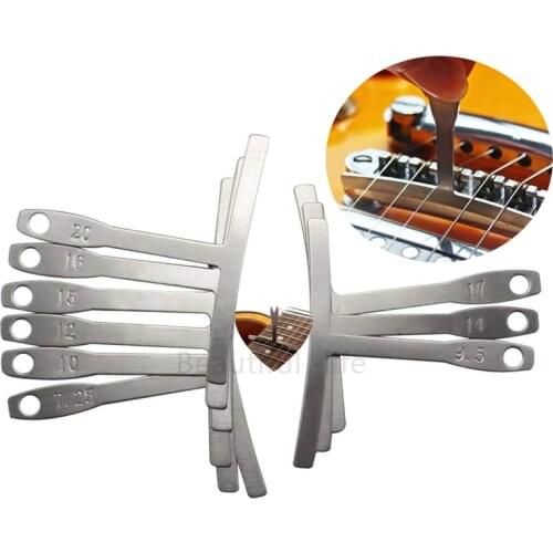 9Pcs Guitar Bass String Guitar Understring Radius Gauge Stainless Steel Measure Remover Tool for Acoustic Repair Set Accessories