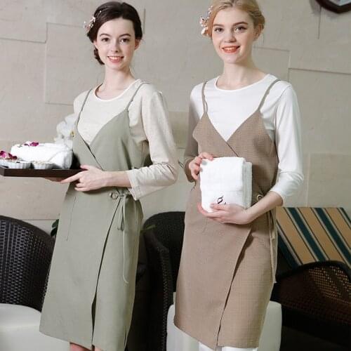 Free Shipping Work Clothing Fashion Beauty Salon Beautician Apron+T Shirt+Pants Uniform Catering Waitress Work Wear SPA Uniforms