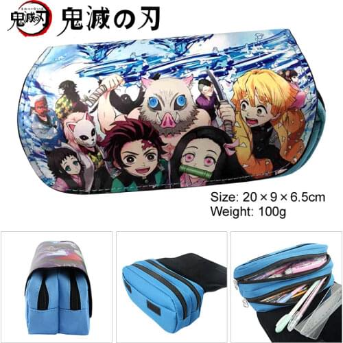 Anime Demon Slayer Blade Student Stationery Pencil Case Cartoon School Supplies Start School Pencil Case