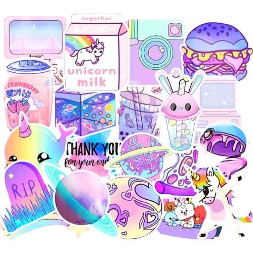 10/50PCS Blue Summer Cartoon Girl Cute Sticker Toy Kawaii Water Cup Trolley Case Laptop Child Helmet Guitar Skateboard DIY