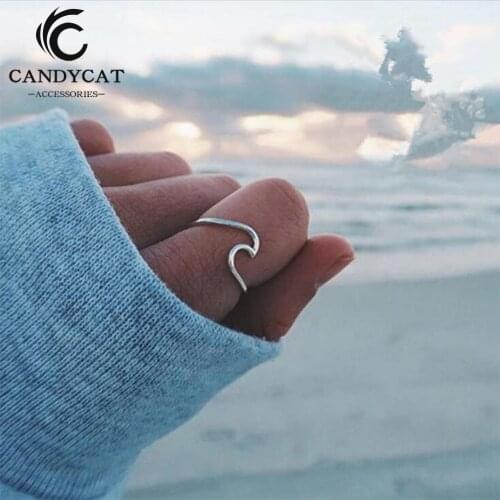 Wave Ring Trendy Womens Ring Bohemian Rings For Women Wedding Rings Engagement Rings Party Beach Jewelry Accessori