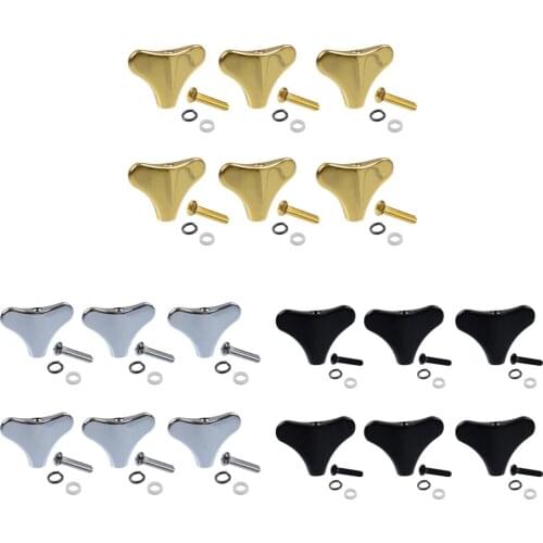 6 Pack 4 String Bass Tuners Tuning Pegs Machine Head Button Knobs for PB JB Bass Parts