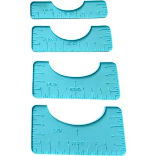 4 Pcs Clothing Cutting Ruler Epoxy Resin Mold Sewing Measuring Inch Rulers Silicone Mould DIY Crafts Casting Tool