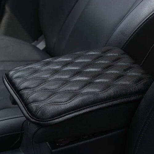 Leather Car Armrest Mat Pad Universal Interior Auto Armrests Storage Box Mats Dust-proof Cushion Cover Protector Waterproof