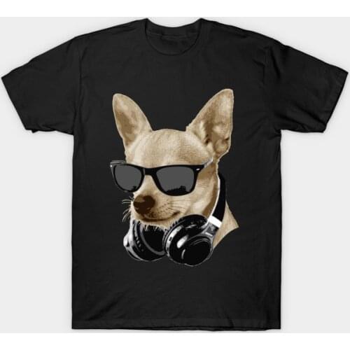Cool Chihuahua Dog Wear sunglasses Kawai Pet Animal T Shirt Streetwear Punk Top Funny Harajuku T-shirt Women