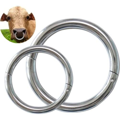 Bull Nose Ring Punch-free Stainless Steel Spring Cow Nose Pliers Perforated Traction Removable Bull Nose Clip Cattle Equipment