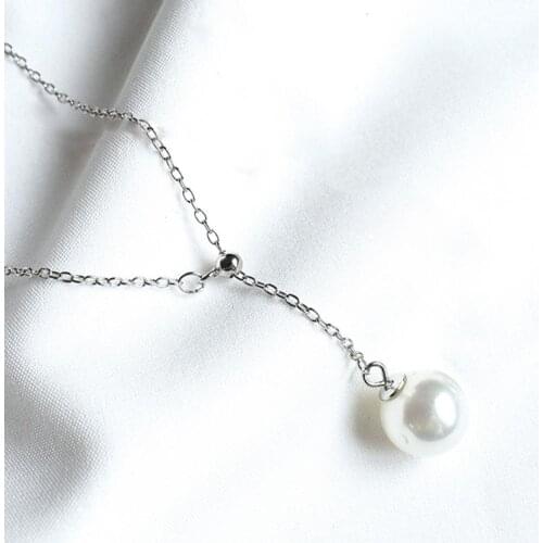 Hot Sale Fashion Simple Faux Pearl Thin Adjustable Chain Clavicle Necklace Jewelry Accessory for Valentine Day 2021 New