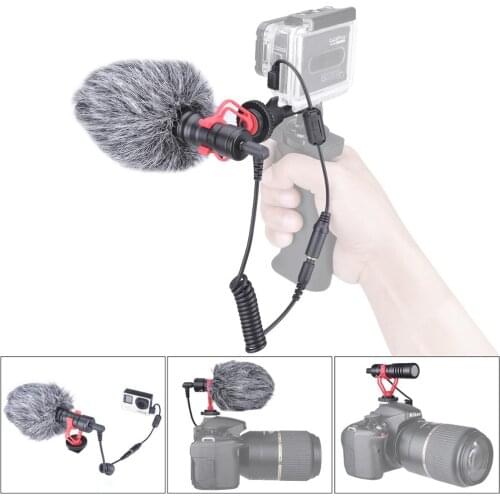 Camera Video Record Filming Microphone Mic w/ 3.5mm Audio Cable for DJI Osmo Pocket Youtube Vlogging PC Video Rig Audio Recorder