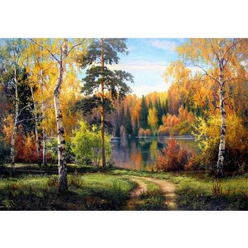 DIY Painting By Numbers The Harbour Landscape Handpainted Oil Painting Home Wall Art Canvas Painting Art