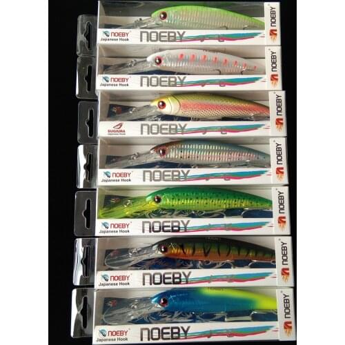 Noeby 8pcs 14cm 52g Slow Sinking Minnow Fishing Lure Aritificial Wobblers Hard Baits Diving 7m Pesca Fish Wobbler Tackle