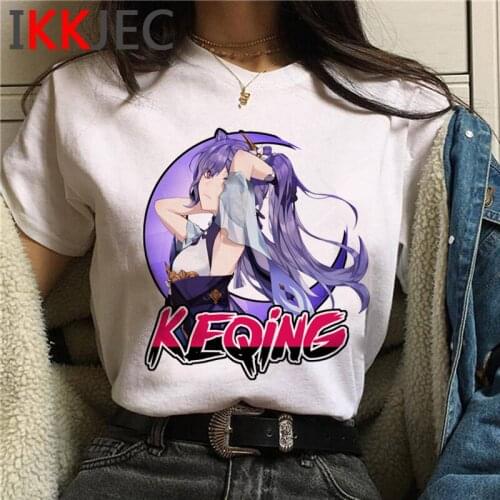 Genshin Impact clothes female japanese couple grunge white t shirt top tees t shirt harajuku kawaii