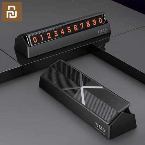 Original Youpin Bacse TitxX Flip Type Car Temperary Parking Phone Number Card Plate Mini Car Decoration