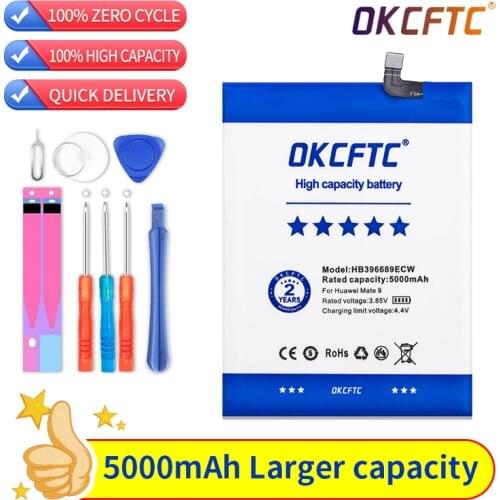 OKCFTC Original 5000mAh HB396689ECW Battery For Huawei Y9 2018/ Honor 8C BKK-TL00 FLA-LX1 LX2 LX3 L22 Play 8C Phone Batteries