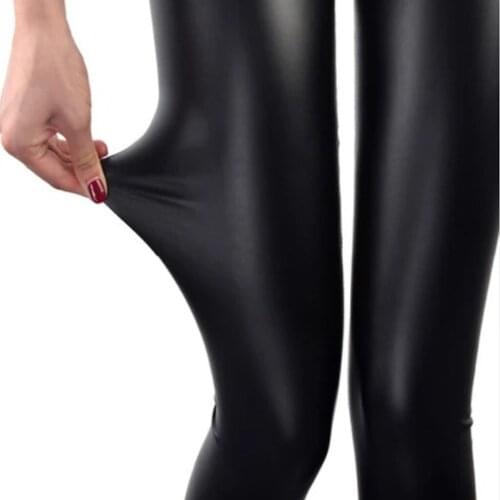 2020 Autumn Pu Faux Leather Leggings Women 4 Colors Skinny Pants Female Korean Slim Ladies Plus Size Slim Pencil Leggins