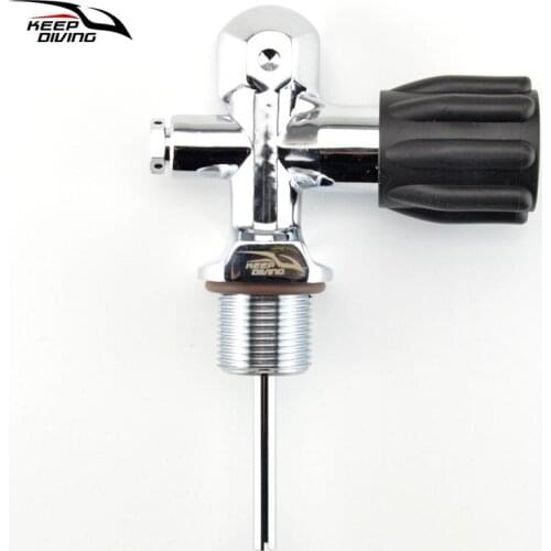 PCP Paintball Scuba Diving Tank Din Valve Yoke Style K Valve Chrome G3/4 Thread 300bar/4500psi Carbon Fiber Aluminum Cylinder