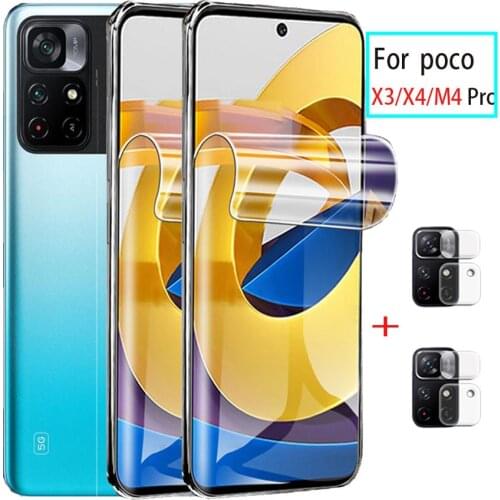 2+2, hydrogel film for poco-f3 xiaomi poco x3 pro soft glass poco f3/x3 nfc screen protector poco x 3 pro xiaomi pocophone f3