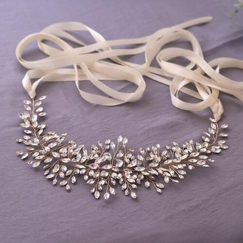 100% Handmade Stunning Golden Rhinestone Belt Wedding Belt Fancy Belt For Women Bridal Belts For Wedding Gold Beaded Bridal Belt