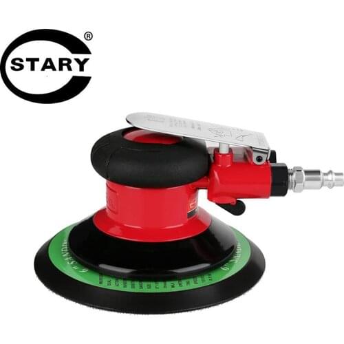 STARY 6 Inch Pneumatic Air Sander Heavy Duty Air Dual Action Random Orbital Sander Pad Pneumatic Power Tool Air Sander