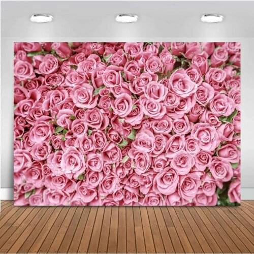 Wedding Ceremony Party Photocall Flower Wall Photography Backdrops Customized Photographic Backgrounds For Photo Studio