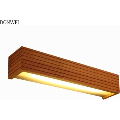 Modern Style bedroom Bedside wood wall light study background lamp 35cm bathroom mirror lighting all wall sconce 85-265V