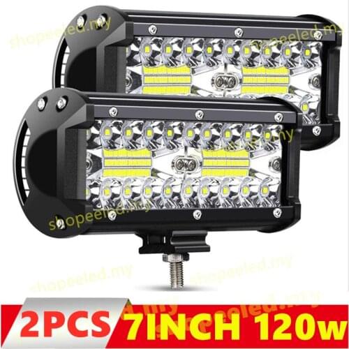 Barra de luz LED de 7 pulgadas, foco reflector de 24000Lm, Combo de haz impermeable, para todoterreno, SUV, UTV, 4x240W
