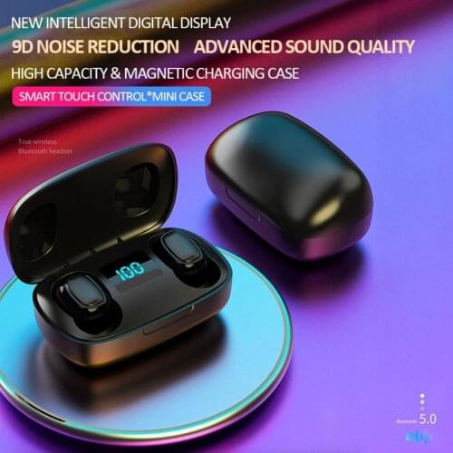 T10 TWS Bluetooth 5.0 Touch Control In-Ear Stereo Wireless Earphones Earbuds Earphones phone Accessories Blue Red Exchange