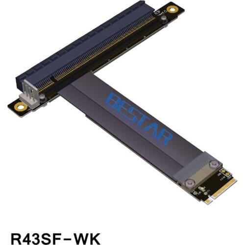 BTM New Mining Riser Card Extension Cable PCIe 3.0 x16 to M.2 NGFF NVMe x4 Video Adapter Card With SATA Power Cable Non-usb