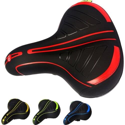 MTB Bicycle Saddle Seat Lightweight Bicycle Road Cycle Saddle Mountain Bike Gel Seat Shock Absorber Wide Riding Cushion
