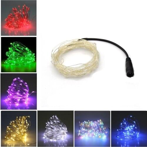DC 12V Waterproof LED String Lights 10M 5M Silver Wire Fairy Light Garland for Home Christmas Wedding Party Holiday Decoration