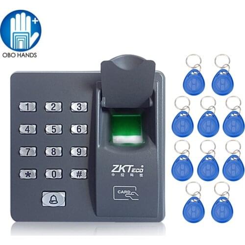 X6 Mini Biometric Fingerprint Access Control Keypad Finger Scanner for Door Lock With 10 Frequency RFID 125KHz keyfobs Keychains