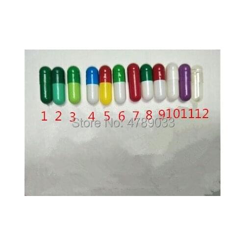 1# 1000pcs/lot Top Quality Colored Hard Gelatin Empty Capsules,Hollow Gelatin Capsules,Closed Capsules