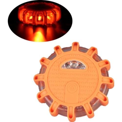 LED Road Flares 16 LED Round Beacon Emergency Strobe Light Auto Car Lamp Flashing Roadside Flashing Warning Light