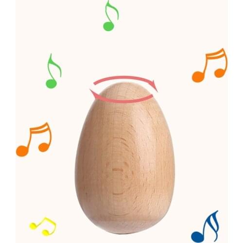 2021 Natural Wood Egg Sand Ball Simulation Eggs Manual Graffiti Painted Exercise DIY Easter Egg Baby Growth Commemorative Toys