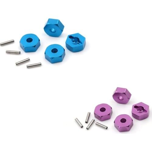 4 stucke 12mm Aluminium Rad Hex Mutter Mit Pins Stick Naben 4 p HSP 102042 1/10 Upgrade Teile Fur 4WD RC Auto Himoto