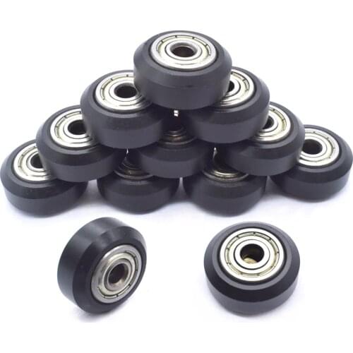 5pcs/lot CNC Openbuilds Plastic wheel pom with 625zz idler pulley gear passive round wheel perlin wheel for Ender 3 CR10 CR-10S
